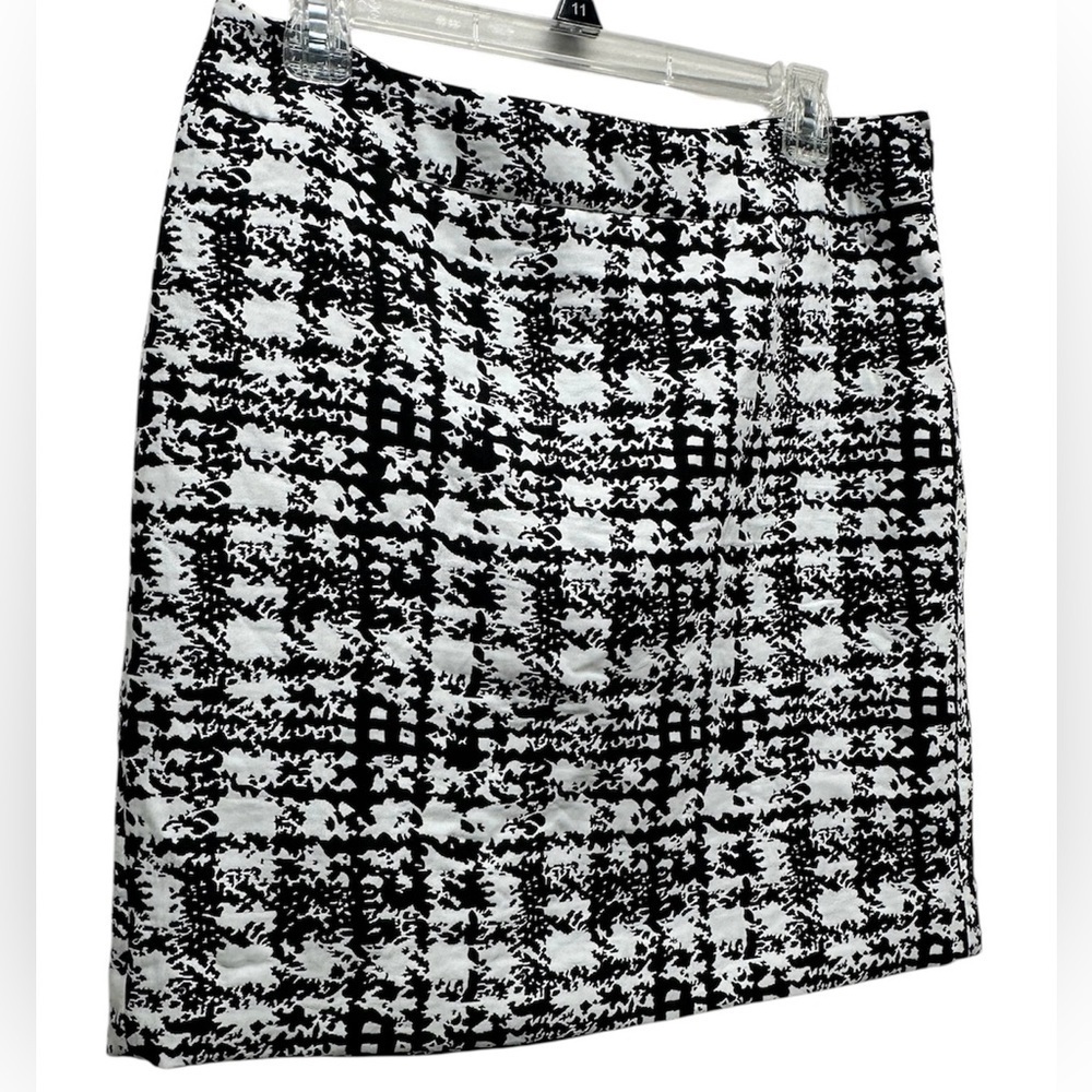 Ann Taylor Women’s New 8 Petite Monochrome Patterned Pencil Skirt - Picture 2 of 9